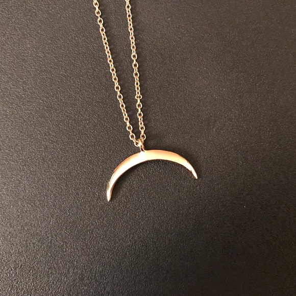 Elizabeth Stone Crescent Moon Necklace 